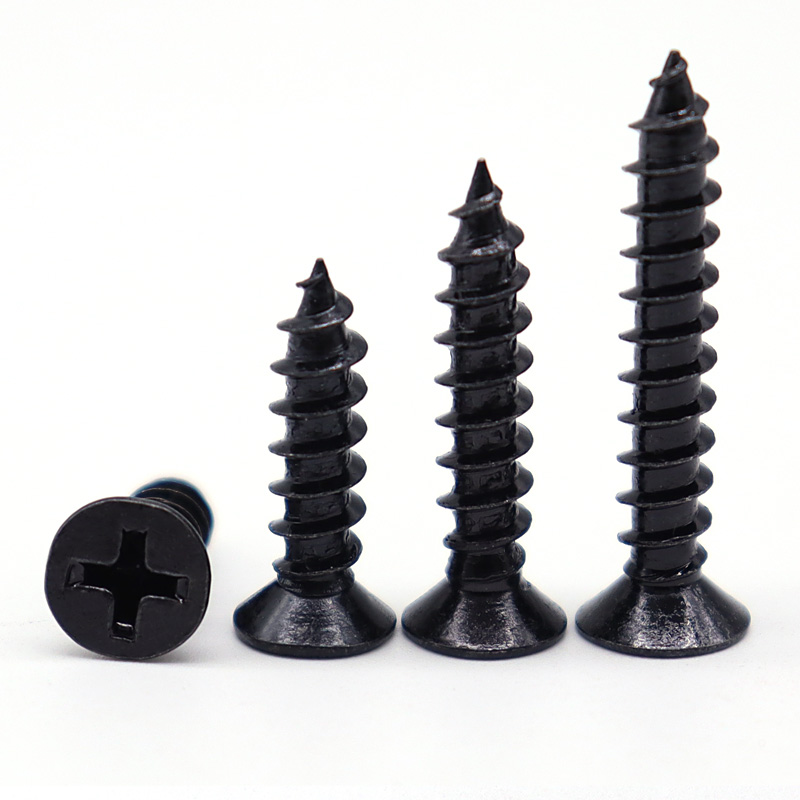 M1M2黑色沉头自攻螺丝十字KA平头螺钉1x.2 1.4 1.7*3x4x5x6x8x10m