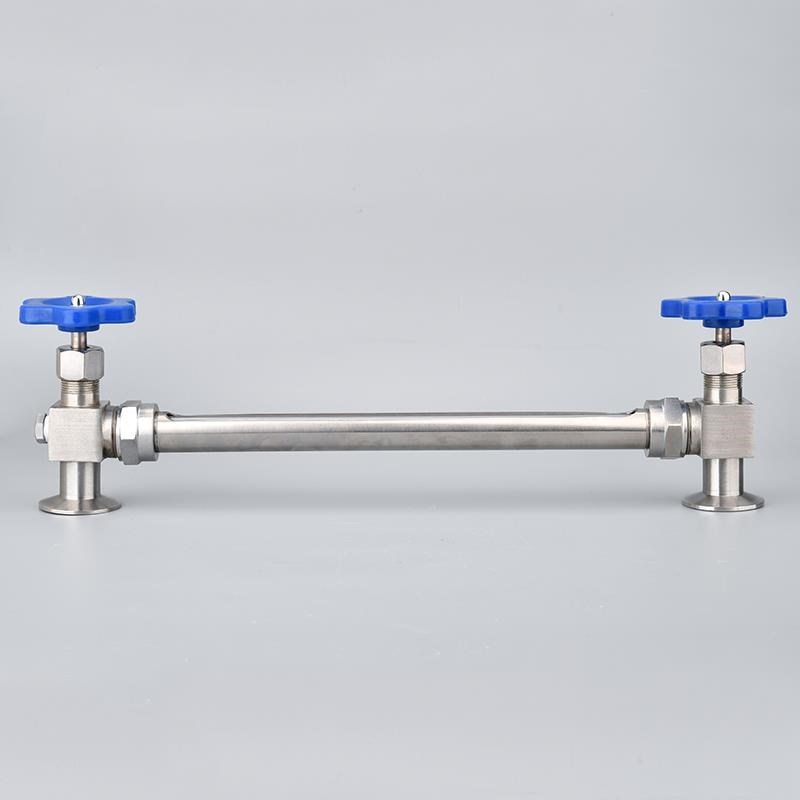 不锈钢快装式液位计/玻璃管液位计E带不锈钢护套管卡箍卡盘耐腐蚀