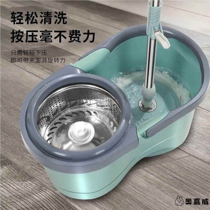 免手洗拖布家用拖j把桶客厅自动甩水传统懒人拖地墩布甩干桶旋转