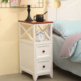 沙发边柜缝隙小柜子储物柜超地中海夹缝收纳柜窄小实木床头柜柜子