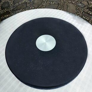 转盘面底座玻璃转盘家用圆桌转盘饭店黑色钢化玻璃旋转台餐桌转盘