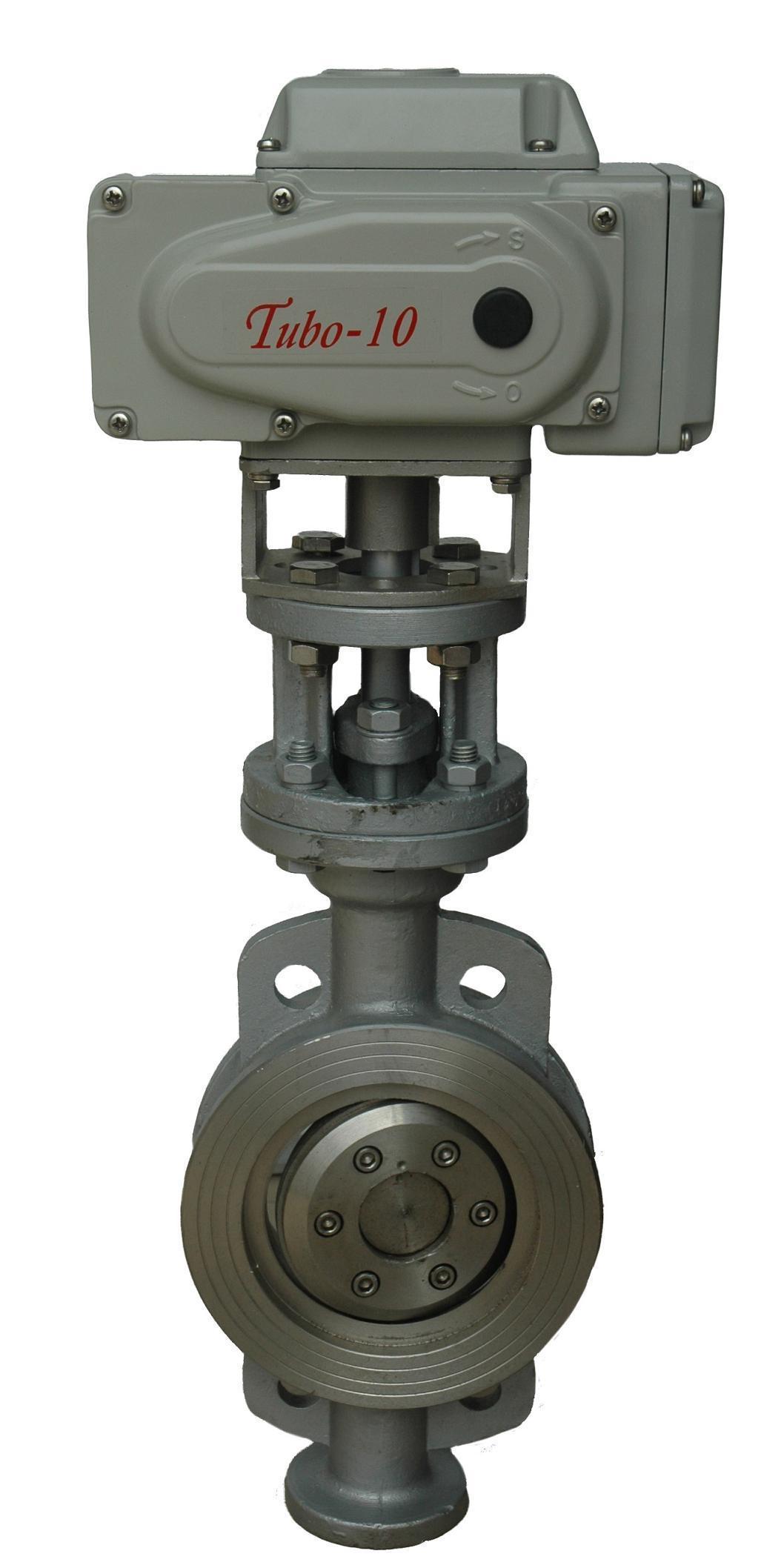 上海力天 智能调节型4-o20MA电动铸钢硬密封蝶阀D973H-16C/DN250