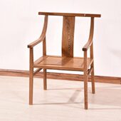 鸡翅木太师椅红木围椅新中式 实木圈椅仿古茶椅茶桌椅子泡茶主人椅
