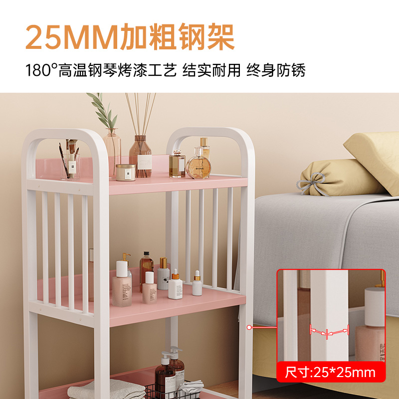 美容院专用置物架美睫美甲理发小推车仪器多层放置架X可移动手推
