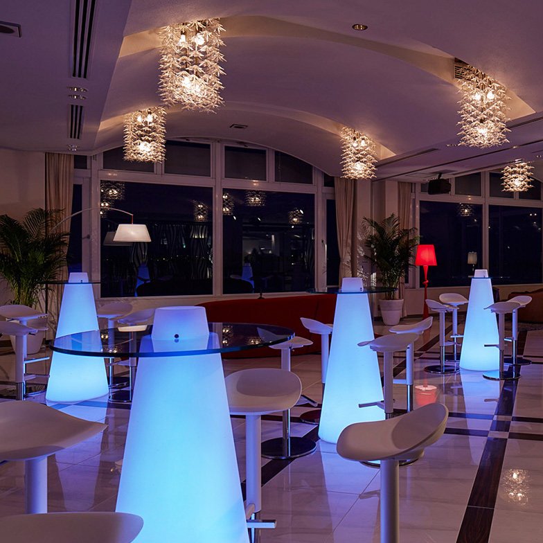 酒吧发光高脚桌桌椅组合清吧夜店散台户外阳台活动聚会鸡尾酒吧台