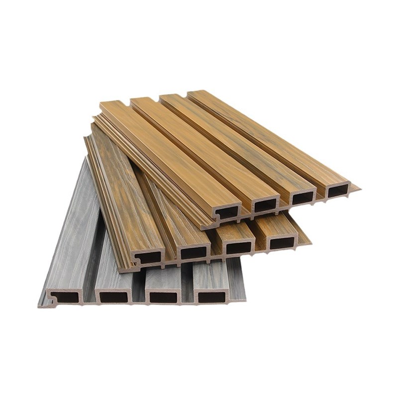 户外塑木长城板厂家现货庭院围栏板房室外K格栅二代共挤木塑护墙