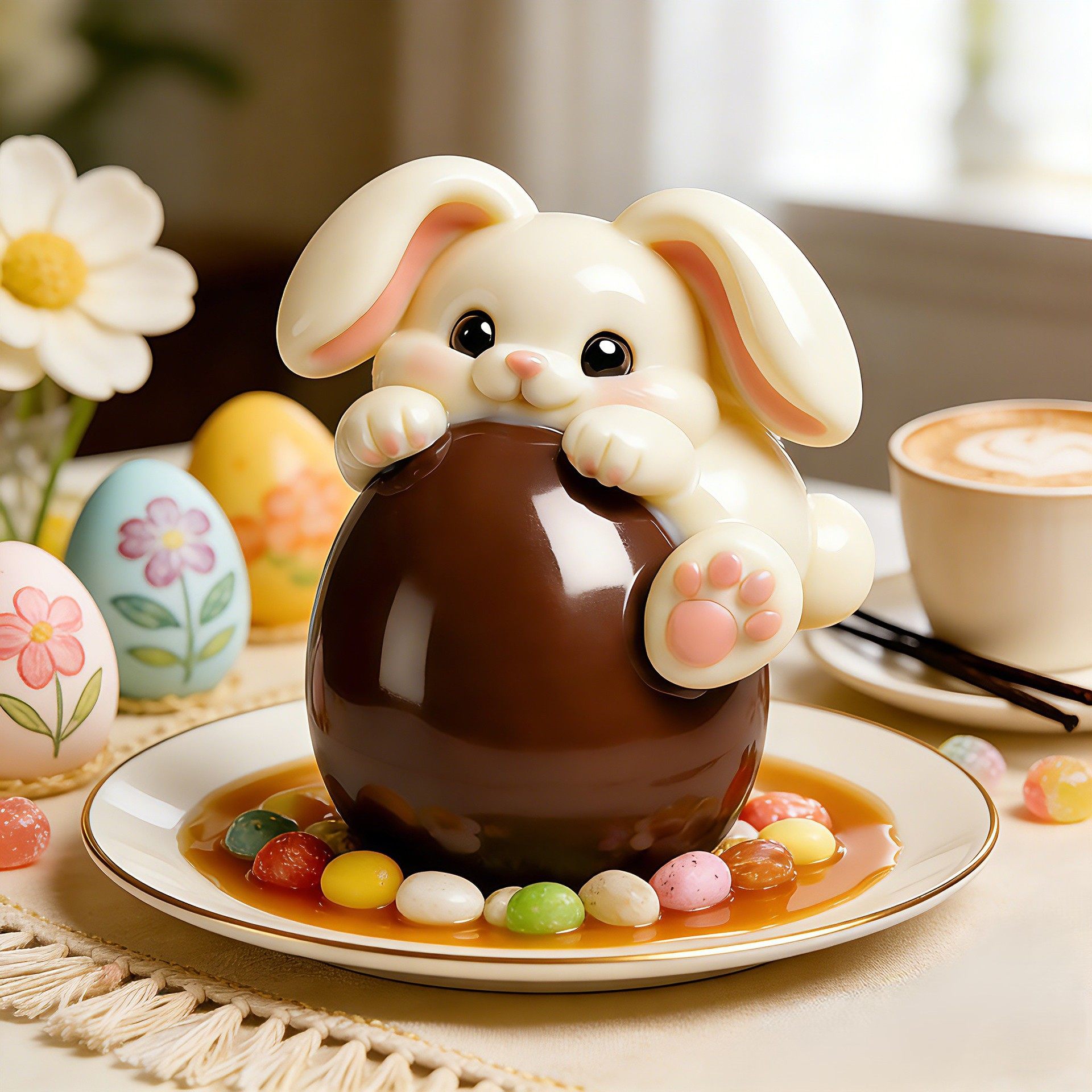 复活节兔子鸡蛋硅胶模具食品级diy自制法式慕斯蛋糕巧克力磨具