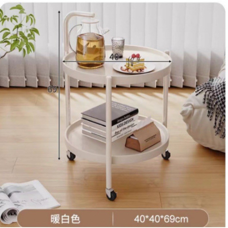 可移动茶几沙发边柜家用小边几阳台桌子床M头置物架子简约带轮茶