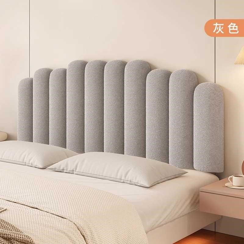 波浪钢琴b键软包头靠床垫奶油风榻榻米靠枕床头护腰大靠背2024新
