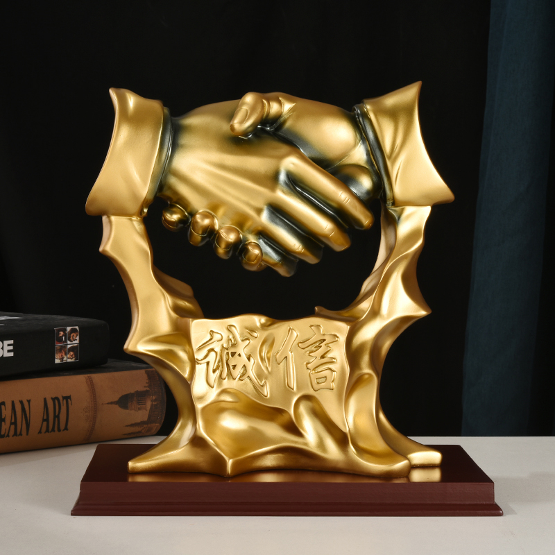 家具玄关办公室装饰品创意招财乔迁开业好物高档R办公桌桌面小摆