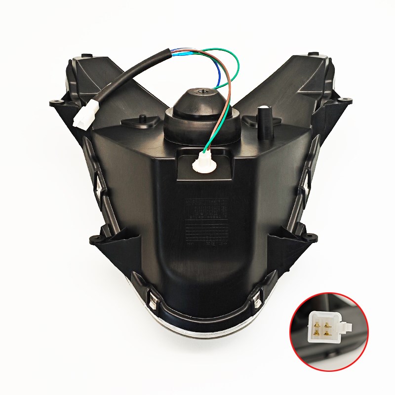 电动车迅鹰大灯总成电摩灯超亮踏板车摩托车电动车透明大灯