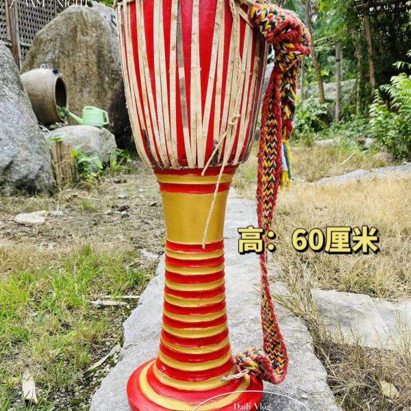 60cm象脚鼓云南鼓傣族象脚鼓跳舞乐器儿童鼓表演手鼓专业鼓