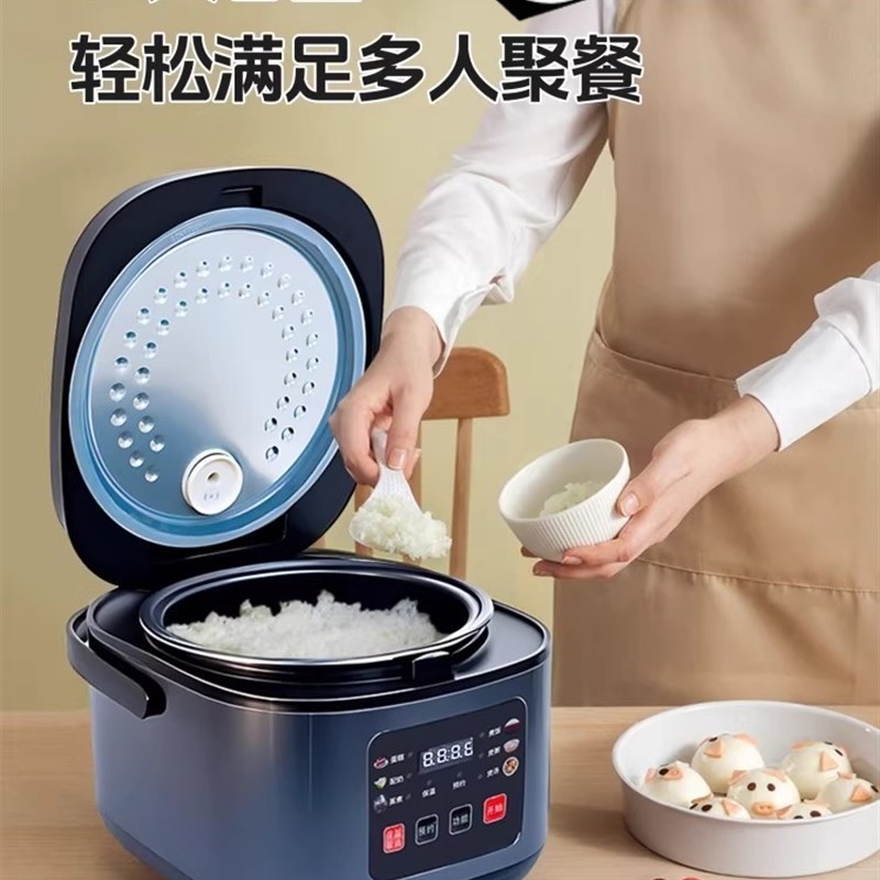 德国电器电饭煲4L5升家用小型老式电饭锅多功能不粘锅蒸煮用2-3人