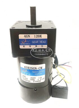 4IK25GN-CM带刹车电机交流220V电磁制动带刹车 小微型定速4GN120K
