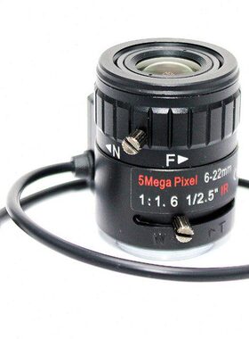 监控500万像素6-22mm自动光圈CS摄像机高清镜头 5MP网络CCTV LENS