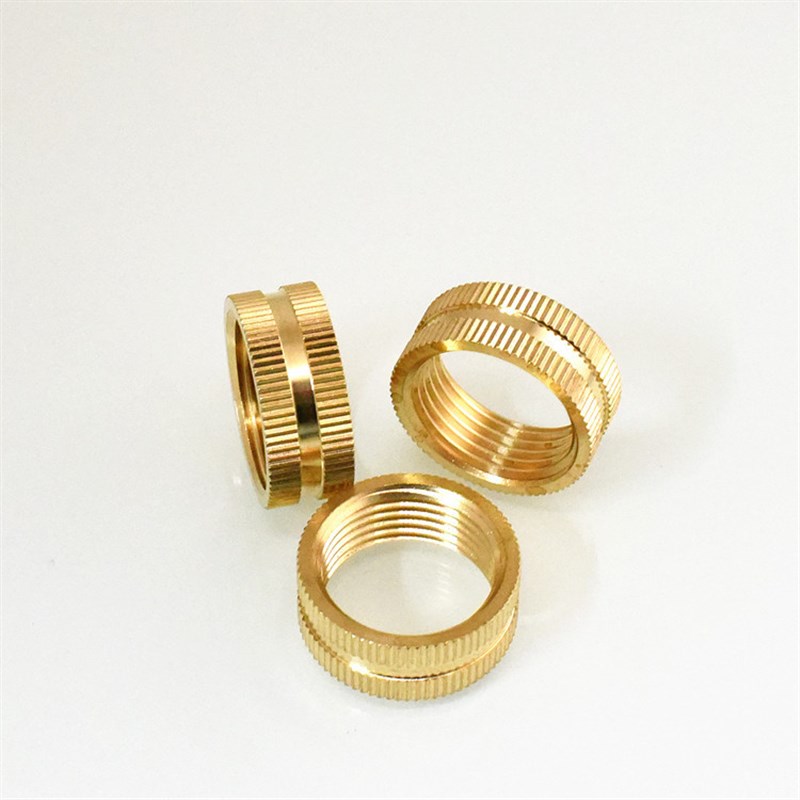 工厂环保注塑镶嵌预埋M20*1.5细牙铜J螺母 铜嵌件 m20铜螺母