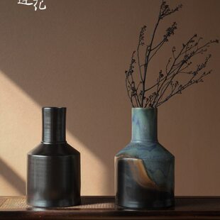 花 插花瓶摆件创意售楼处莲花花器 窑变相酒店手大作陶瓷样板间