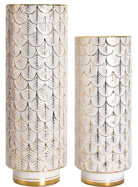 售楼处展厅会所轻奢描摆件金陈设陶瓷白色装饰花器插花瓶羽毛大号