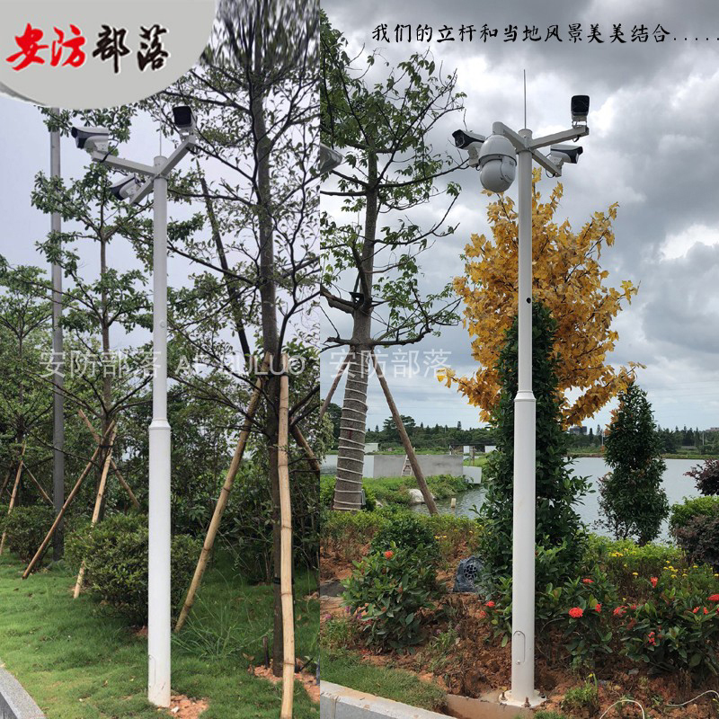 监控立杆组合立杆3米3.5米4米不锈钢立杆摄像机立杆分段立杆定做