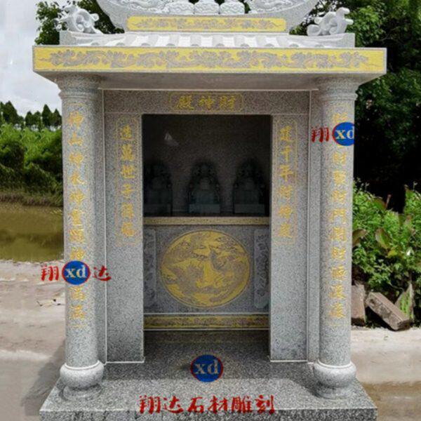 户外大型石雕土地庙财神庙山神庙关帝庙玄天上帝庙土地神庙大理石