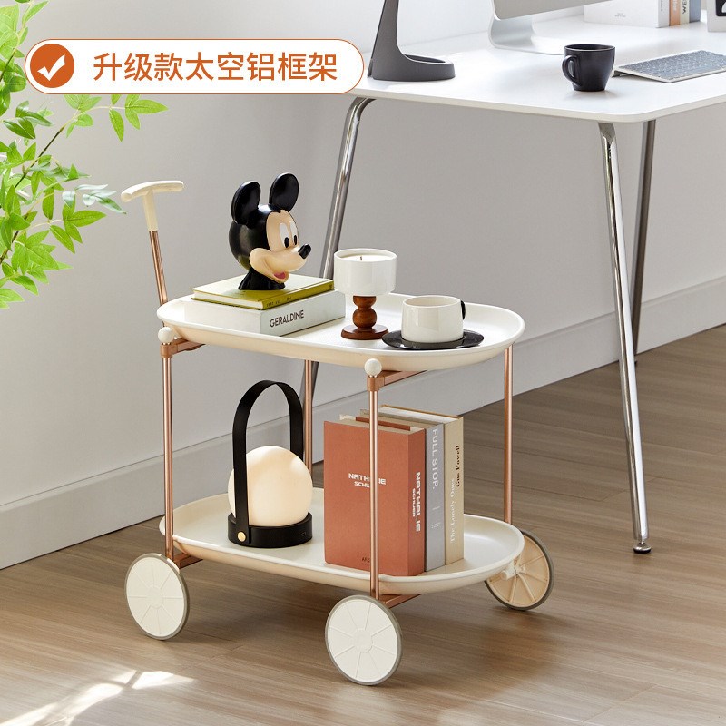 沙发边几可移动落地多层储物收纳整理架家用月P球小推车置物架厂