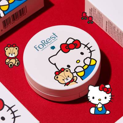 绿手指HelloKitty联名防晒气垫粉饼防晒粉SPF50+卡通便携防紫外线