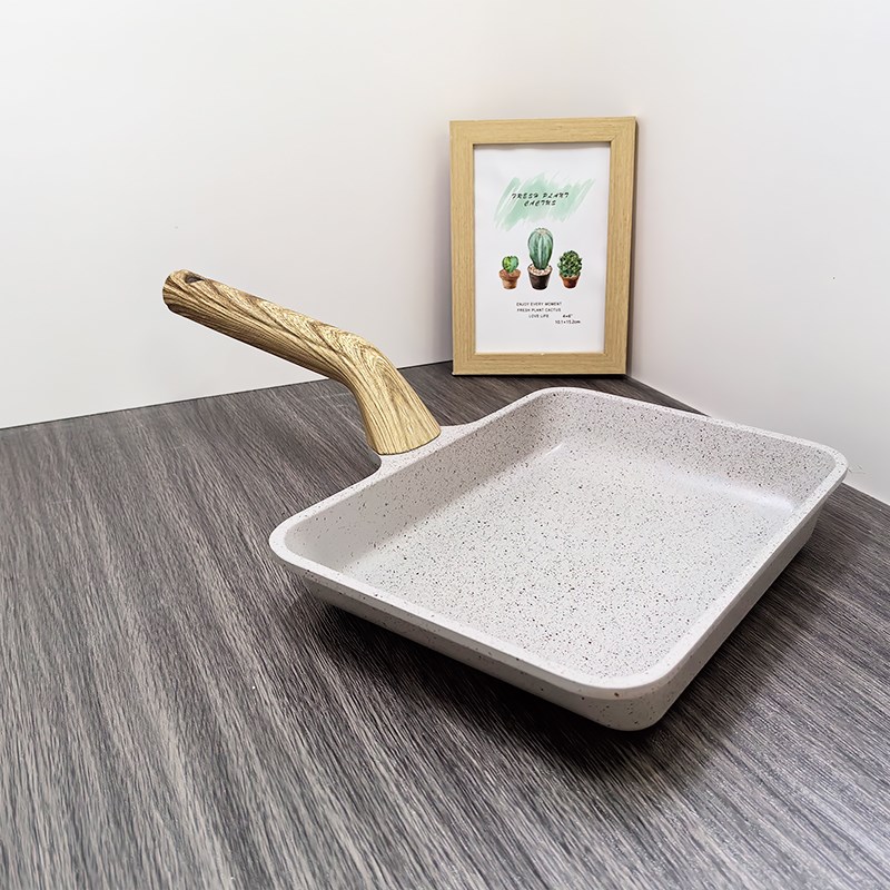 玉子烧煎锅不粘锅麦饭石方u形煎蛋锅厚蛋烧锅平底小家用早餐神器