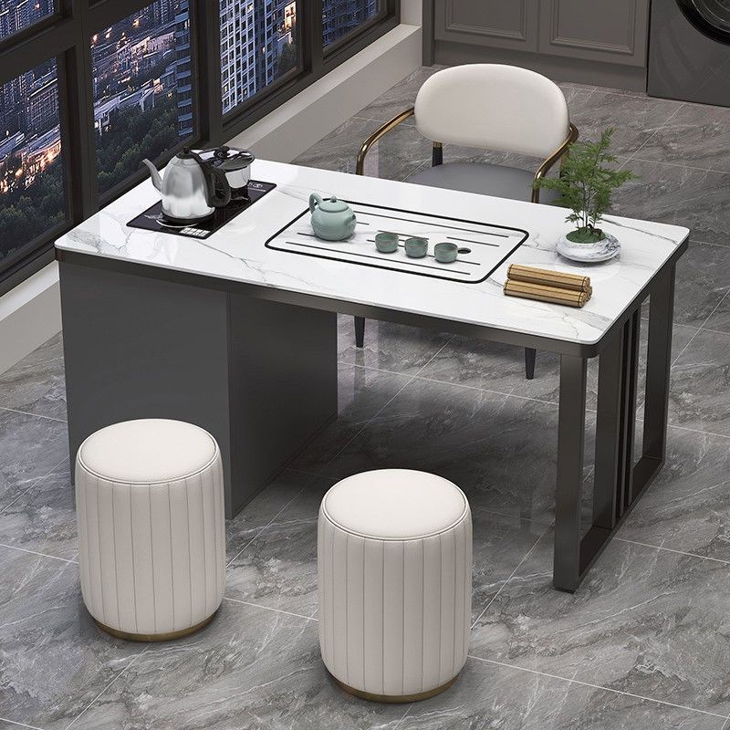 阳台轻奢岩茶桌茶台现代简约桌P椅一体组合家用