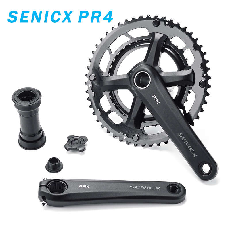 SENICX驭勇 PRm4公路自行车中空一体牙盘双盘直装曲柄24mm中轴套