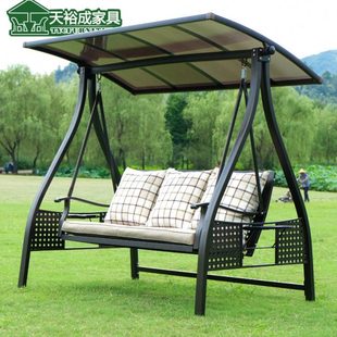 户外秋千吊椅室外庭院花园双人摇椅院子阳台露台太阳能铸铝荡秋千