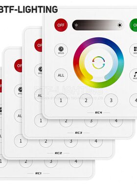 2.4G触摸面板RF无线家装七彩RGBW灯具氛围灯搭配SP63X控制86盒子