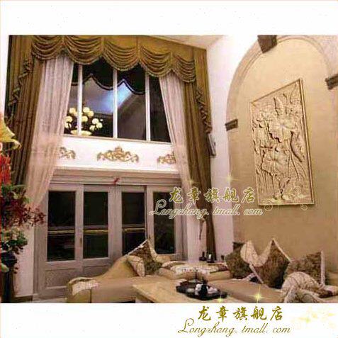 上海龙章 砂岩浮雕图背景墙/玄关走廊沙发背景墙装饰雕刻-荷花图