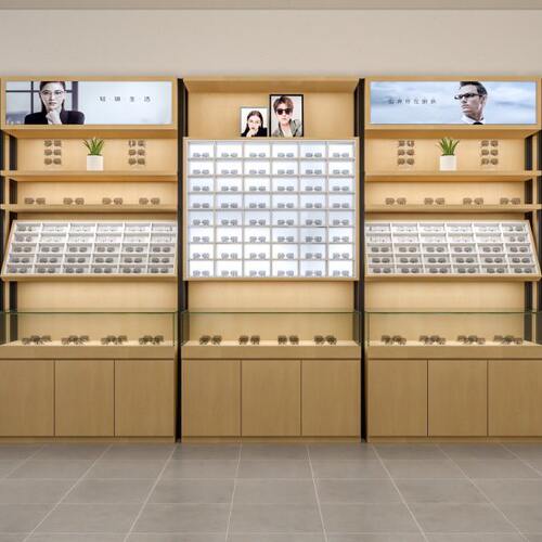 眼镜展示柜眼镜店柜台快时尚眼镜展柜铁架玻璃中岛陈列货架眼镜柜
