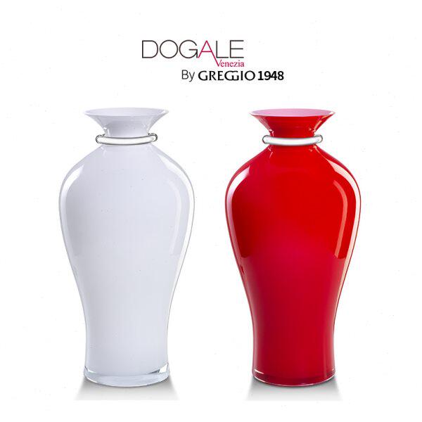 意大利Dogale Venezia进口水晶玻璃花瓶摆件干花餐桌奢华装饰品