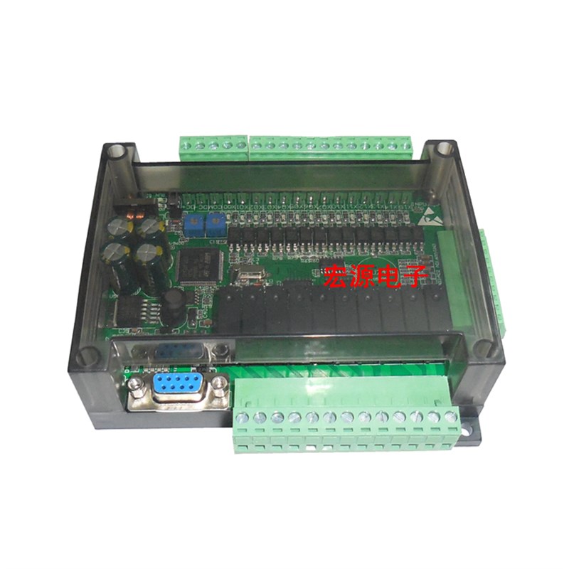 PLC工控板 国产 FX1N FX2N FX3U工控板-24MR PLC控制器 可编程