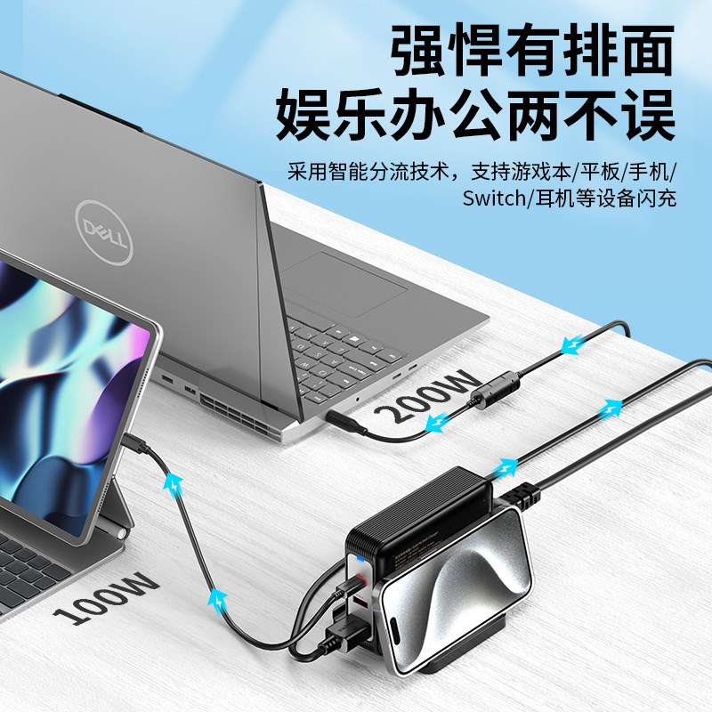 330W氮化镓适用戴尔笔记本电脑充电器游匣G15 G16 外星人M16 M18