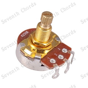 18MM金色铜轴电吉他贝司大电位器音量音色电子开关旋钮500K 250K