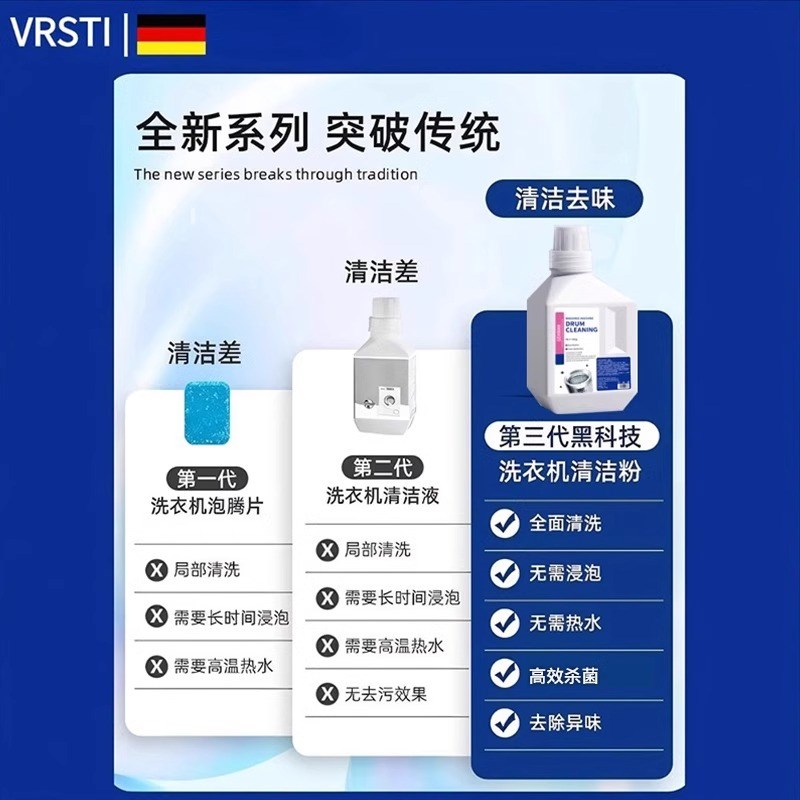 波轮洗衣机清洗剂强力除垢洗衣机槽爆氧粉污渍清洁剂神器