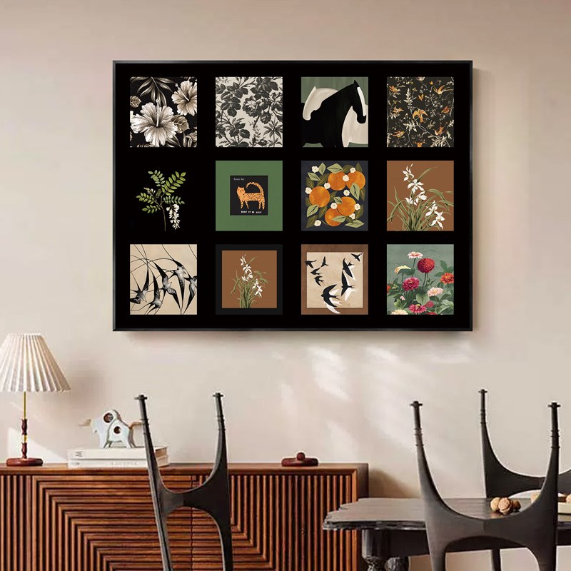 法式复古电表箱装饰画2025新款弱电源遮挡挂画免打孔高级感配电盒