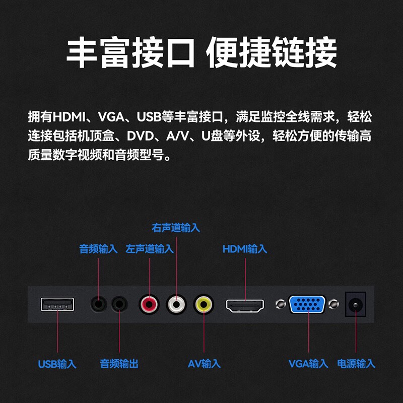 显示器19英寸24寸LED高清监视器家用办公工业安防监控电脑显示屏