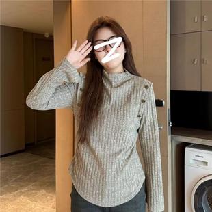 南岛风特大码女装200斤胖mm针织衫秋冬打底衫显瘦遮肚子上衣毛衣