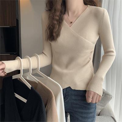 早秋chic上衣低领打底衫女2025新款内搭高级感春秋韩系穿搭针织衫