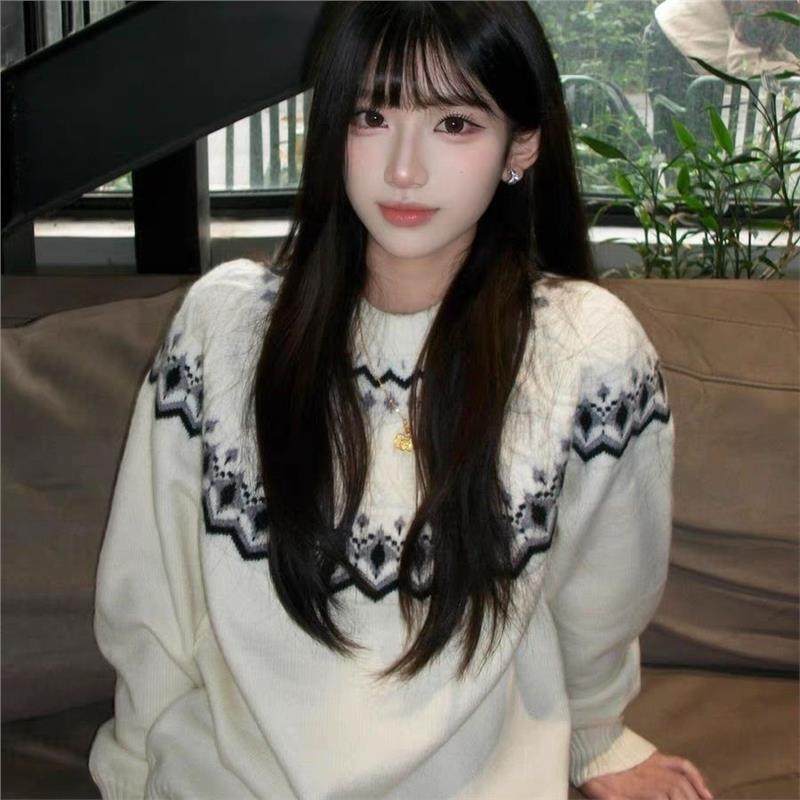 费尔岛2025新款秋冬季白色毛衣可外穿内搭慵懒高级感针织女士上衣,女装/女士精品,POLO衫,淘宝优惠券,粉丝福利购,淘宝优惠卷