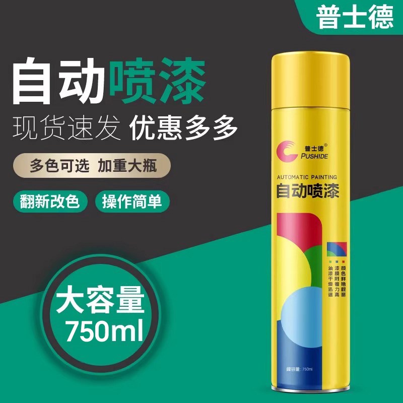 整箱大容量12瓶自动手摇自喷漆黑色白色红色金属汽车防锈油漆喷罐