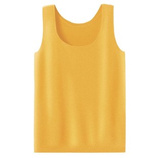 羊绒背心女春秋100纯山羊绒套头圆领针织贴身小马甲纯色打底坎肩