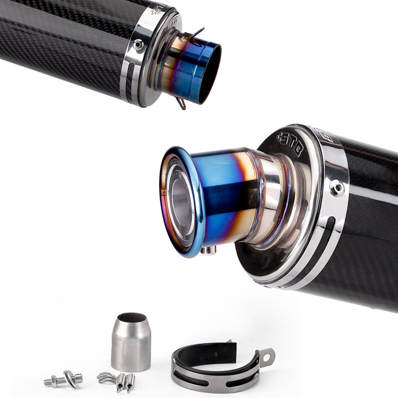 摩托车排气管 NINJA400 R3 CB650R STB碳纤维排气管 机车通用尾段