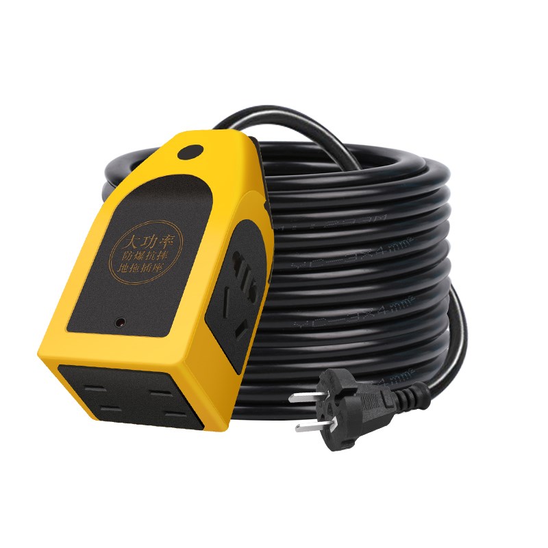 电动车充电延长线插座插排电源线15/20/30米插线板带线地拖接线板