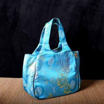 中国风特色手工艺品送老外南京云锦女式手拎丝绸包雨伞包水杯包