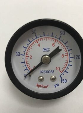 Mc 轴向压力表 10kgf/cm2 150psi 直径40-42mm zg1/4牙 Y-40Z