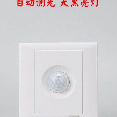 220V光控开关86型感应开关自动测光 天黑自动亮灯 楼道车库路灯